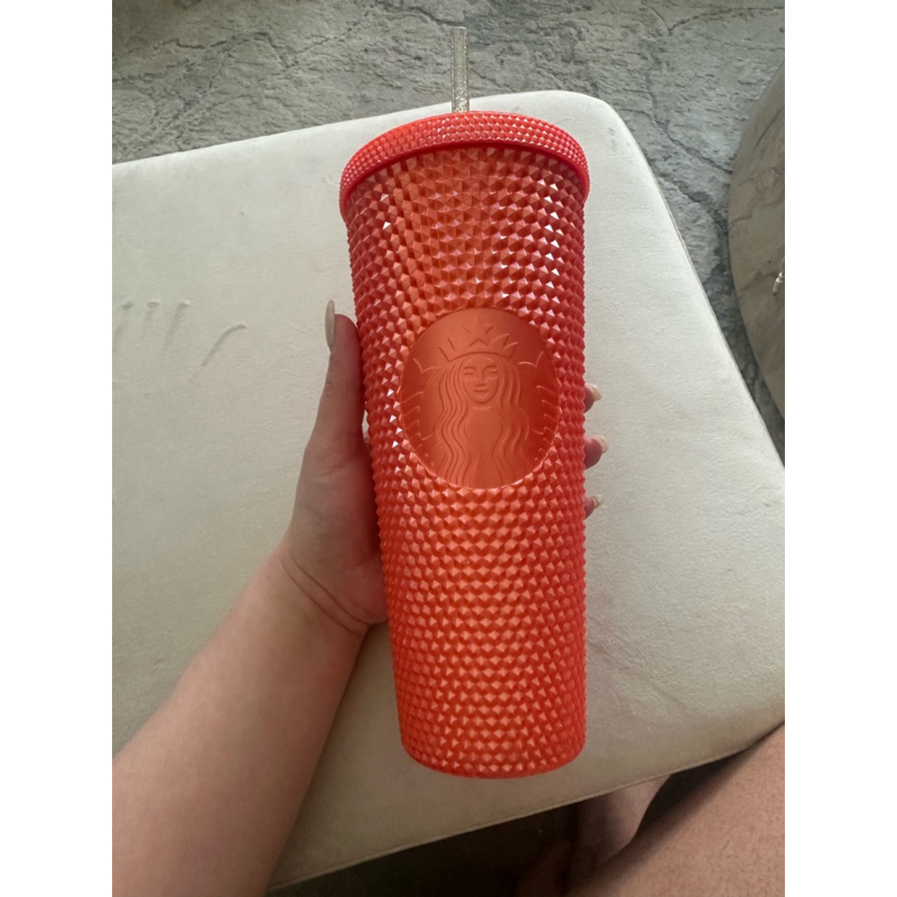 EUC‎ Starbucks limited edition coral studded 24oz tumbler cup